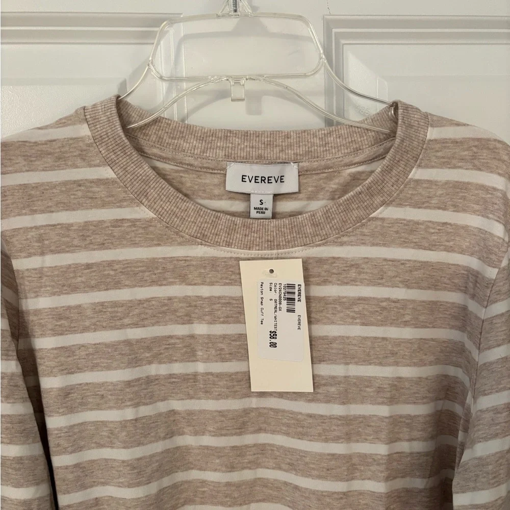 Evereve Peyton Snap Cuff Long Sleeve Tee NWT! - Picture 3 of 5